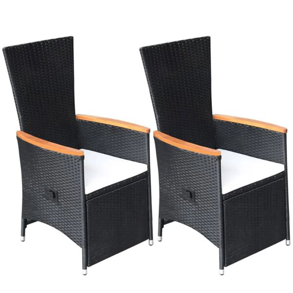 vidaXL 5 Piece Garden Dining Set Black