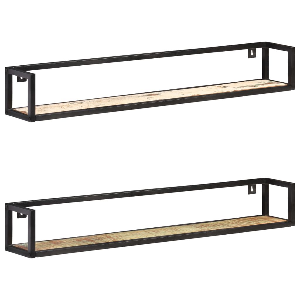 vidaXL Wall Shelves 2 pcs 120 cm Solid Reclaimed Wood