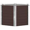 vidaXL Garden Raised Bed Brown 129x129x77 cm Galvanised Steel