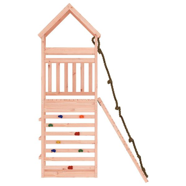 vidaXL Playhouse with Climbing Wall Solid Wood Douglas