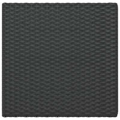 vidaXL Folding Bistro Table Black 55x54x71 cm Poly Rattan