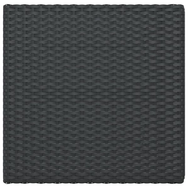 vidaXL Folding Bistro Table Black 55x54x71 cm Poly Rattan
