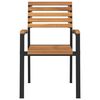 vidaXL Stackable Garden Chairs 2 pcs Solid Wood Acacia and Metal