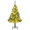 vidaXL Artificial Christmas Tree 150 LEDs & Flocked Snow 120 cm