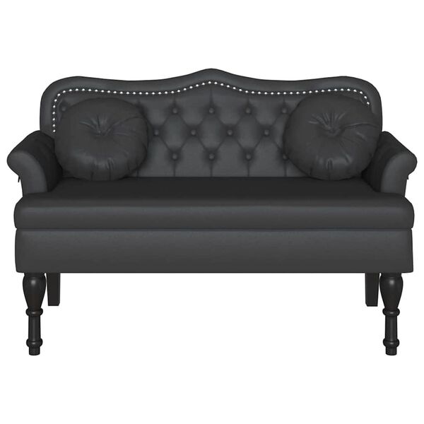 vidaXL Chesterfield Bench Black 120.5 x 65 x 75 cm Faux Leather