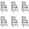 vidaXL 7 Piece Garden Dining Set Anthracite Metal Mesh