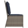 vidaXL Garden Bench with Cushion Grey Poly rattan