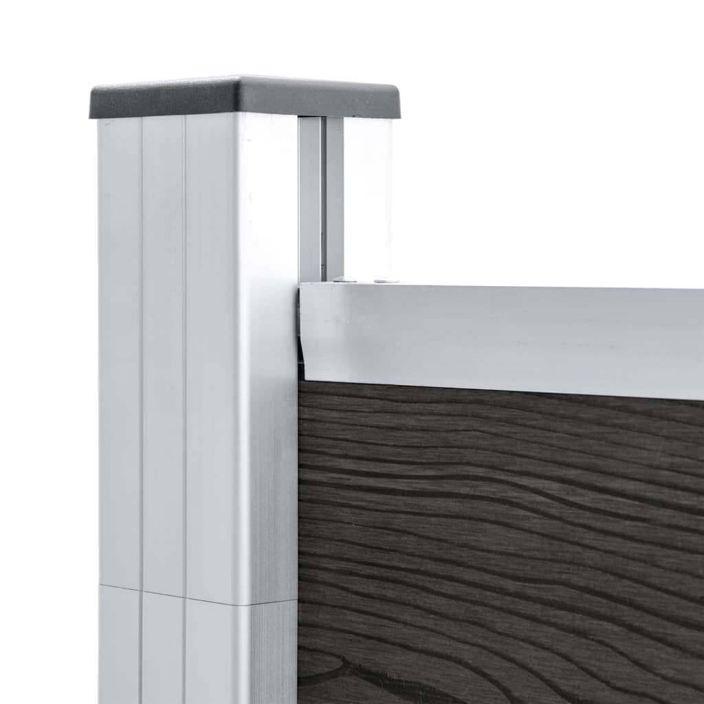 vidaXL Garden Fence WPC 180x105 cm Grey