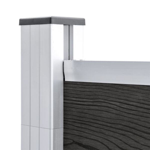 vidaXL Garden Fence WPC 180x105 cm Grey