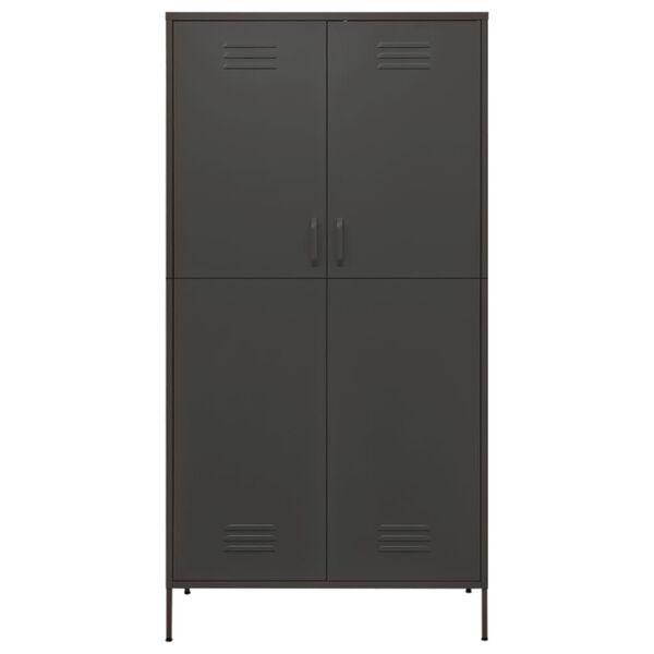 vidaXL Wardrobe Anthracite 90x50x180 cm Steel