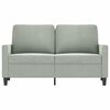 vidaXL 2-Seater Sofa Light Grey 120 cm Velvet