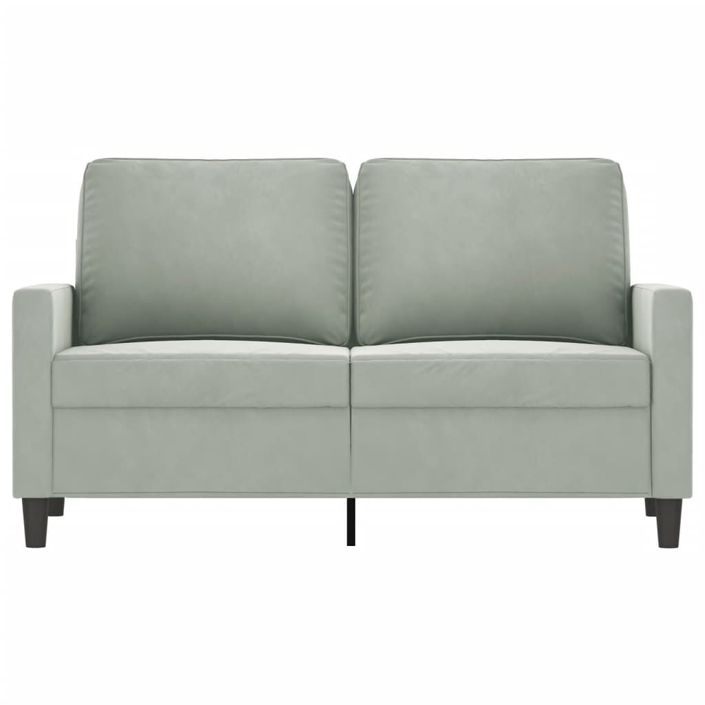 vidaXL 2-Seater Sofa Light Grey 120 cm Velvet
