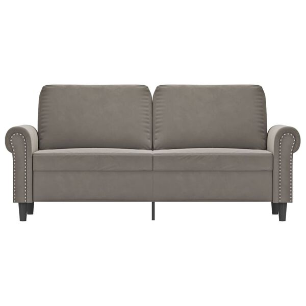 vidaXL 2-Seater Sofa Light Grey 140 cm Velvet