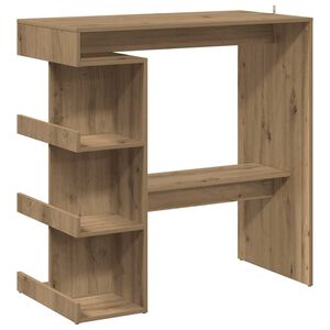 vidaXL Bar Table with Storage Rack Artisan Oak 100x48x101.5 cm