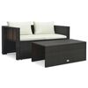 vidaXL 6 Piece Garden Lounge Set with Cushions Poly Rattan Brown