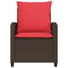 vidaXL 4 Piece Garden Sofa Set with Cushions Brown Poly Rattan