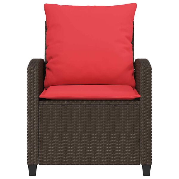 vidaXL 4 Piece Garden Sofa Set with Cushions Brown Poly Rattan