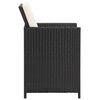 vidaXL Garden Chairs 2 pcs with Cushions and Pillows Poly Rattan Black