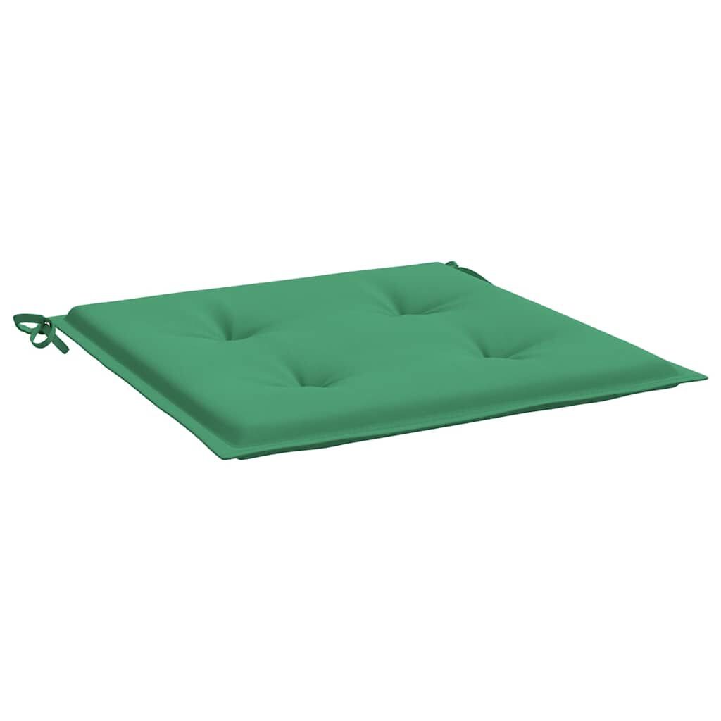 vidaXL Garden Chair Cushions 2 pcs Green 40x40x3 cm Oxford Fabric