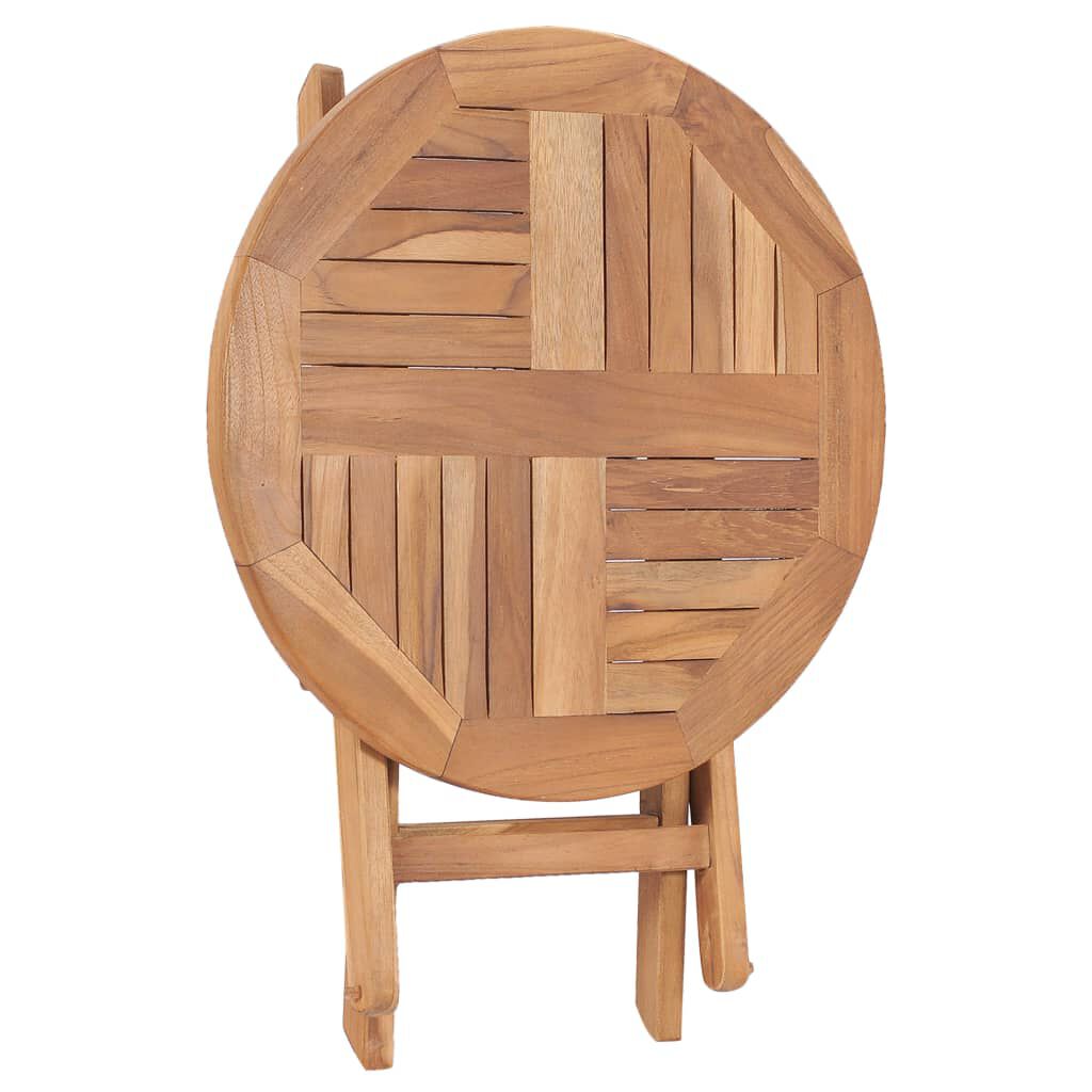 vidaXL Folding Garden Table 45 cm Solid Teak Wood
