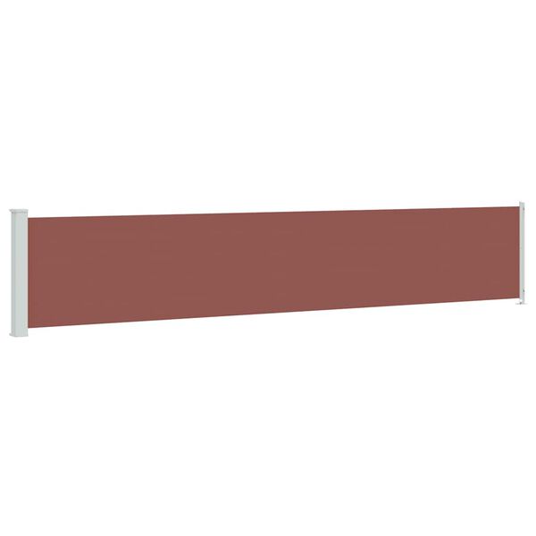 vidaXL Patio Retractable Side Awning 117x600 cm Brown