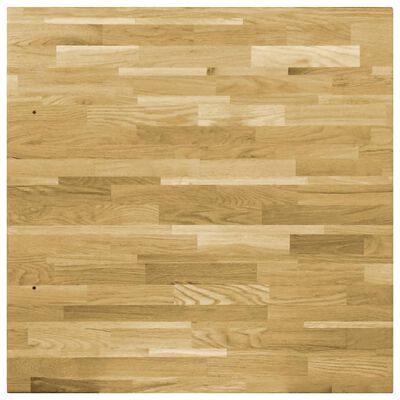 vidaXL Table Top Solid Oak Wood Square 44 mm 80x80 cm