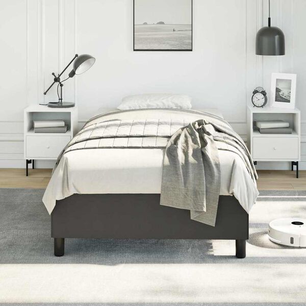 vidaXL Bed Frame without Mattress Black 100x203 cm Twin XL Faux Leather