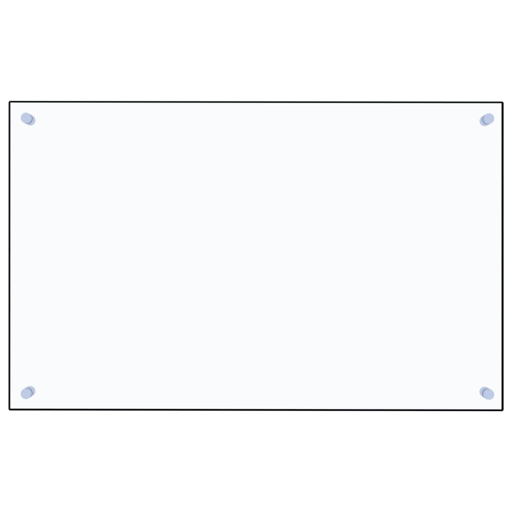 vidaXL Kitchen Backsplash Transparent 80 x 50 cm Tempered Glass