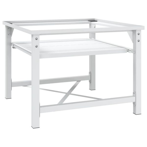 vidaXL Washing Machine Pedestal with Pull-Out Shelf White