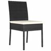 vidaXL Garden Dining Set 5 pcs Black Powder-Coated Steel