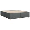 vidaXL Bed Frame without Mattress Dark Grey King Fabric