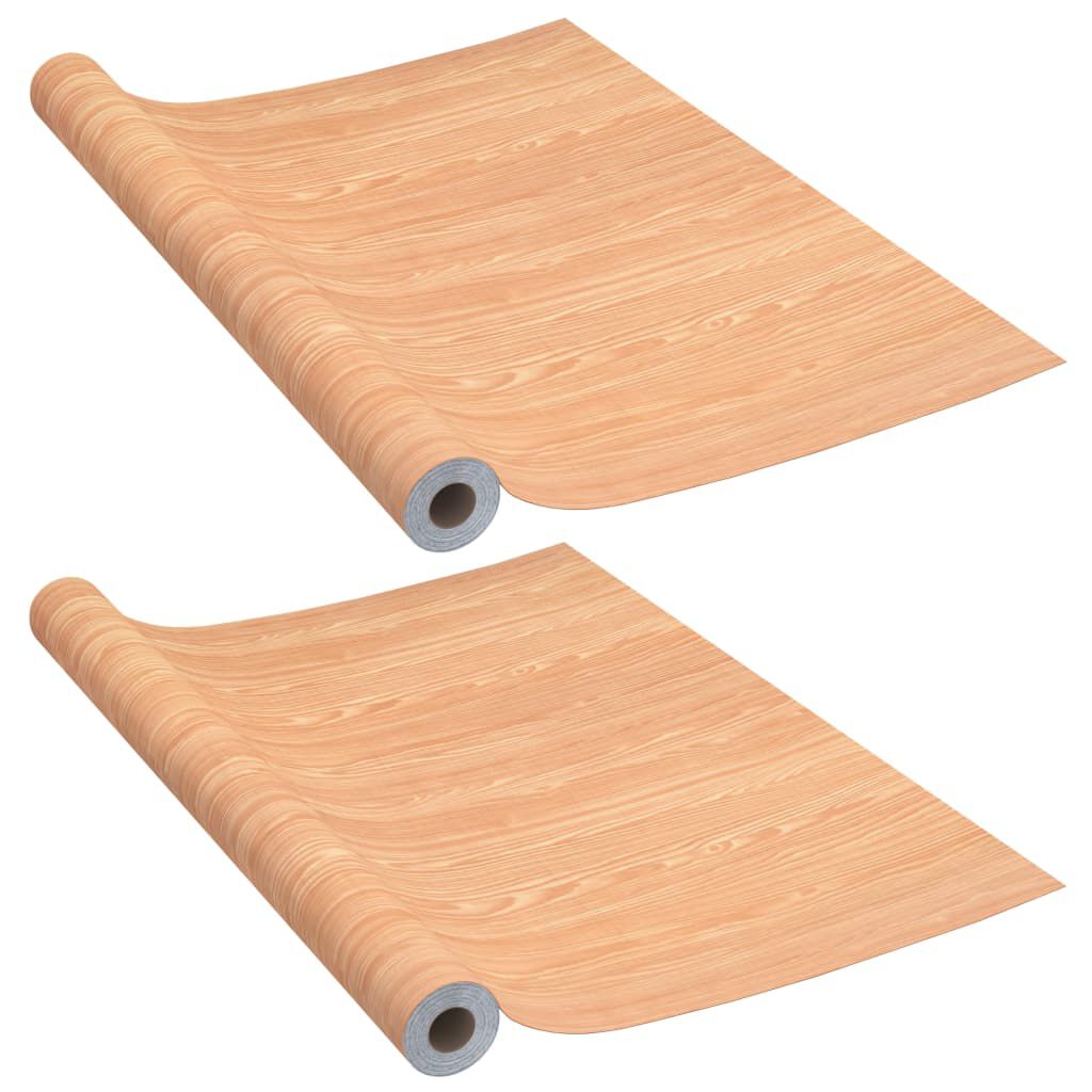 vidaXL Self-adhesive Door Films 2 pcs Ahorn 210x90 cm PVC