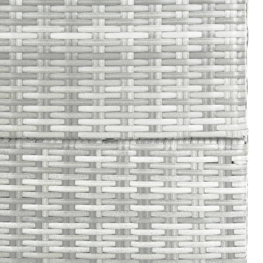 vidaXL Garden Storage Box Light Grey 150x100x100 cm Poly Rattan