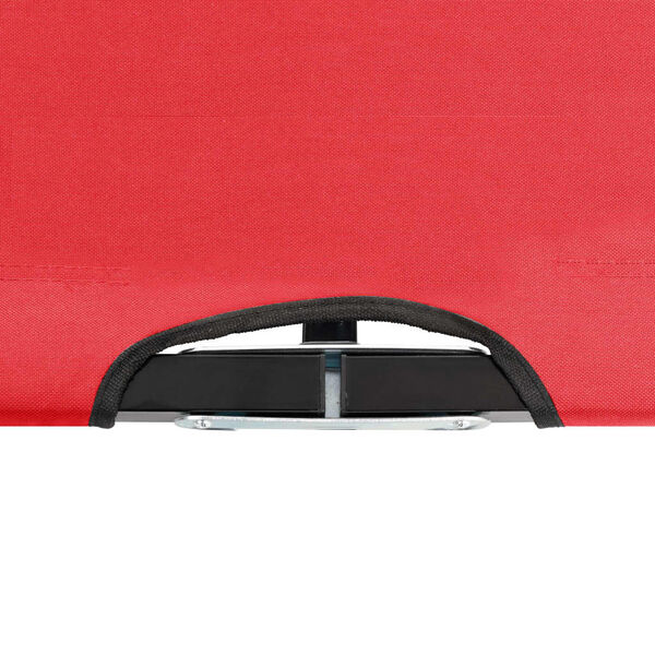 vidaXL Two Person Folding Sun Lounger Red Steel