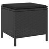 vidaXL Garden Dining Set 3 pcs Black Poly rattan