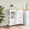 vidaXL Kitchen Trolley MONZA 84x40x90 cm Solid Wood Pine