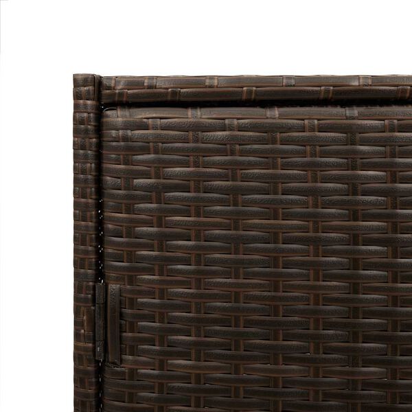 vidaXL Garden Storage Cabinet Brown 83x45x76 cm Poly Rattan