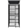 vidaXL Outdoor Dog Kennel with Roof Steel 1.84 m&sup2;