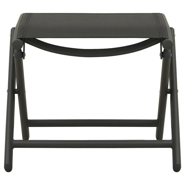 vidaXL 3 Piece Garden Lounge Set Textilene and Aluminium Black