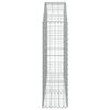 vidaXL Arched Gabion Basket 150x30x100/120 cm Galvanised Iron