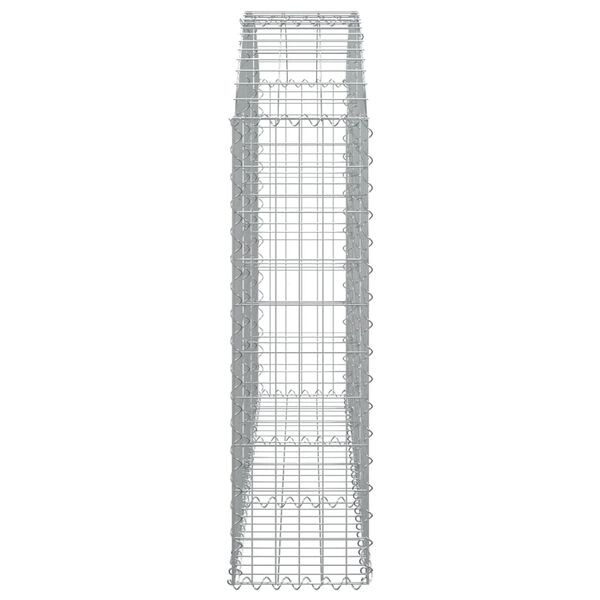 vidaXL Arched Gabion Basket 150x30x100/120 cm Galvanised Iron
