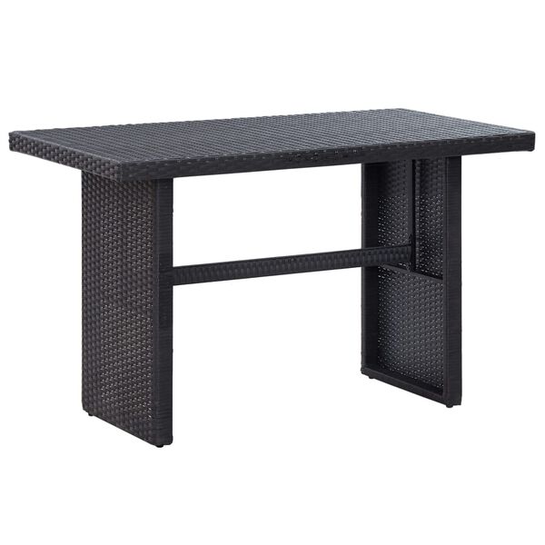 vidaXL 3 Piece Garden Lounge Set with Cushions Poly Rattan Black