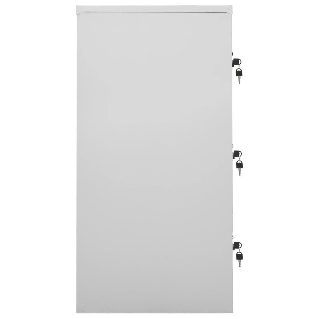 vidaXL Locker Cabinet Light Grey 90x45x92.5 cm Steel
