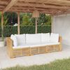 vidaXL 3 Piece Garden Lounge Set with Cushions Solid Wood Teak