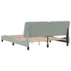 vidaXL Bed Frame with LED without Mattress Light Grey 152x203 cm Velvet