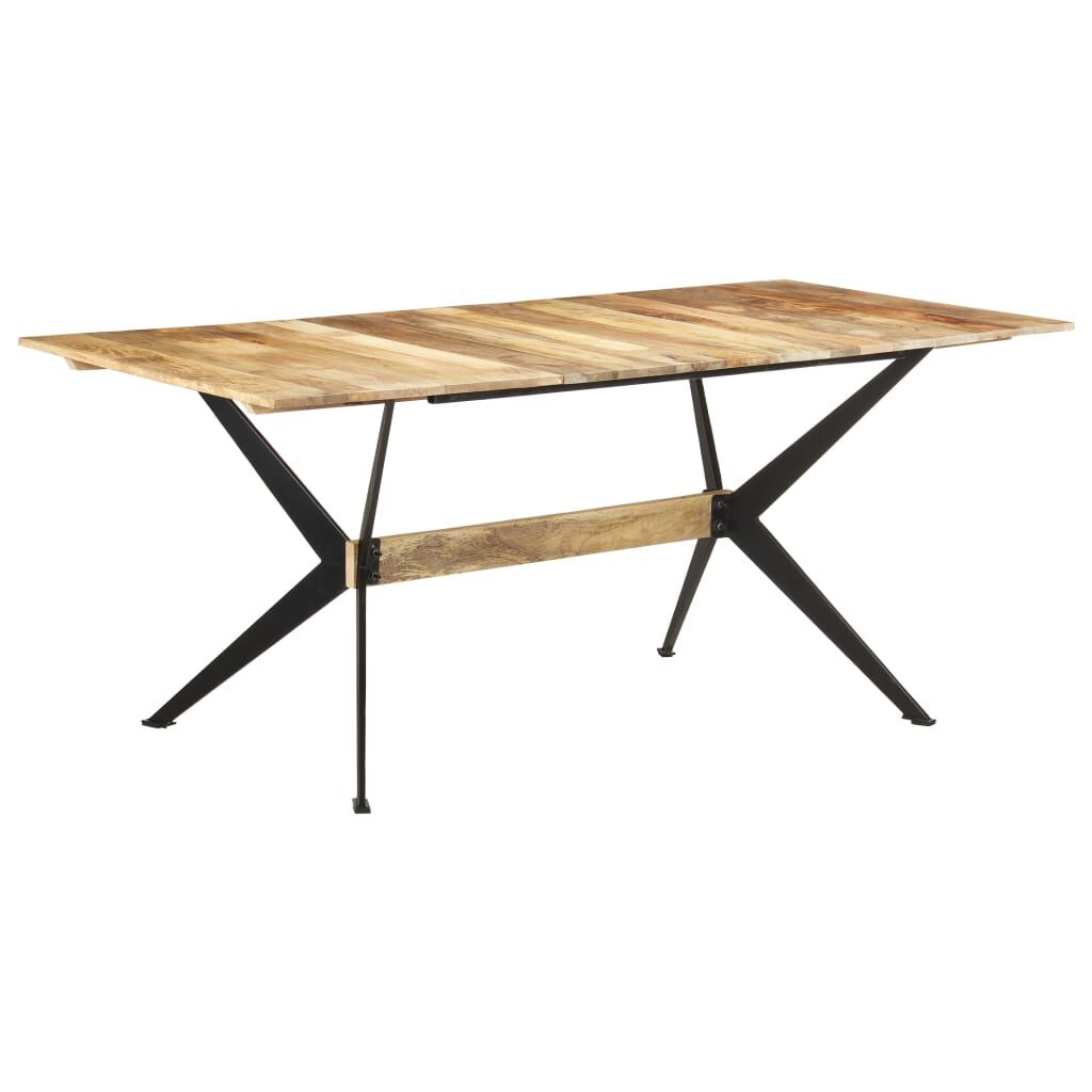 vidaXL Dining Table 180x90x76 cm Solid Mango Wood