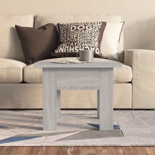 vidaXL Coffee Table Grey Sonoma 55x55x42 cm Engineered Wood