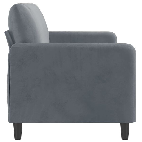 vidaXL 3-Seater Sofa Dark Grey Velvet 180 cm