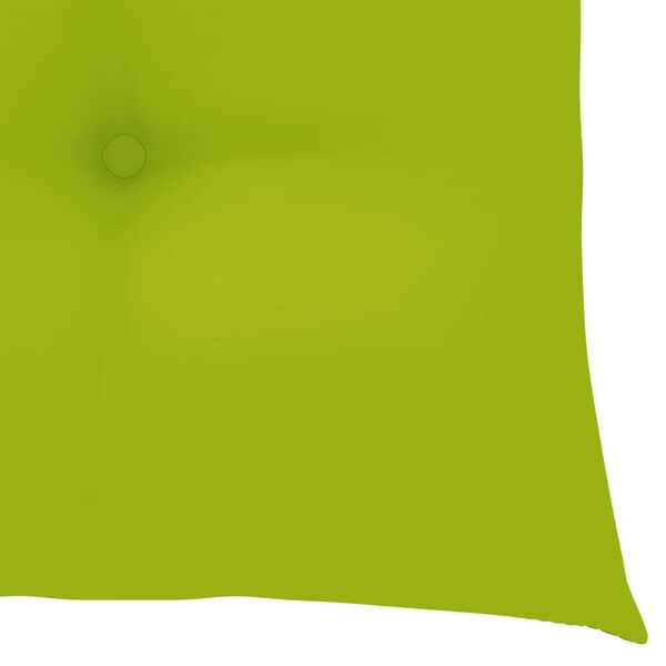 vidaXL Rocking Chair with Bright Green Cushion Solid Teak Wood