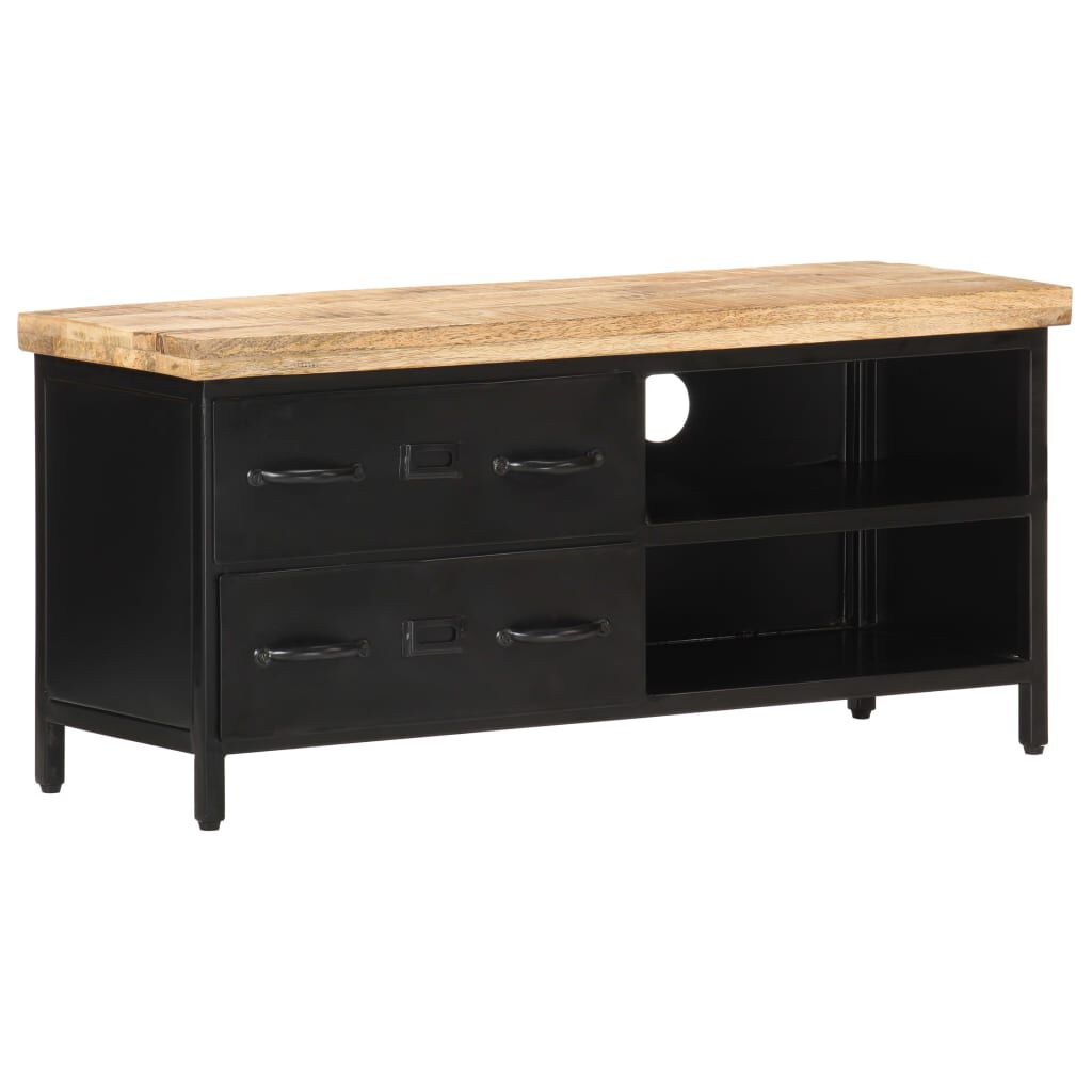 vidaXL TV Cabinet 90x30x41 cm Rough Mango Wood